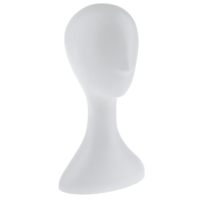 Crofta 16" Mannequin Head Model Manikin Wig Hat Scarf Display Stand Holder White