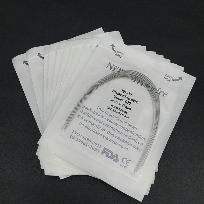 Crofta 10 Packs Dental Orthodontic Super Elastic Niti Round Arch Wire 020 Upper