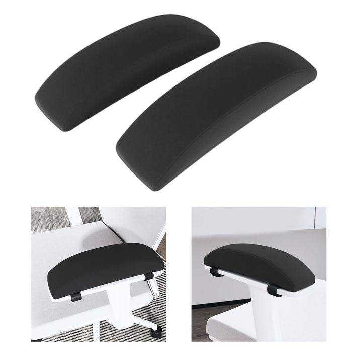 Crofta 2 Pieces Armrest Pad Portable Comfortable Support for Office Chair Black