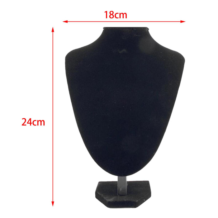 Crofta Jewelry Display Mannequin Velvet Necklace Display Model for Business Shelves 24cmx18cm