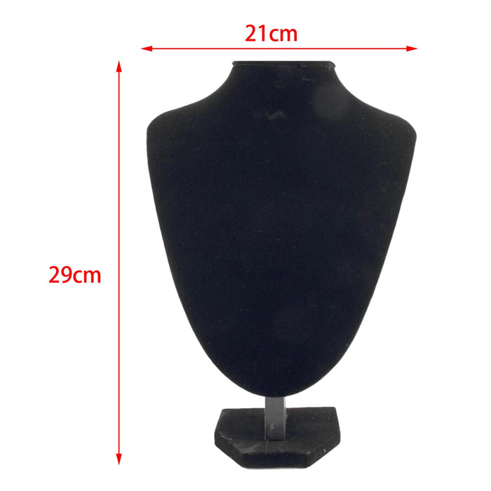 Crofta Jewelry Display Mannequin Velvet Necklace Display Model for Business Shelves 29cmx21cm