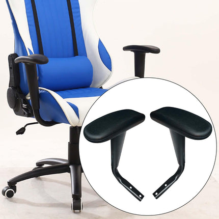 Crofta 2 Pieces Chair Armrest Pair Replacement Armrest Replaces for Office Chair Black Smooth