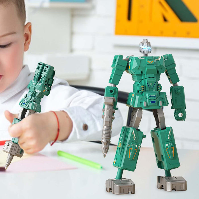 Crofta Deformation Robot Pen Portable Robot Deformation Pen for Kids Girls Children Green