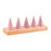 Crofta Cone Shaped Rings Holder Wood Rings Stand for Craft Fairs Countertop Wedding 5