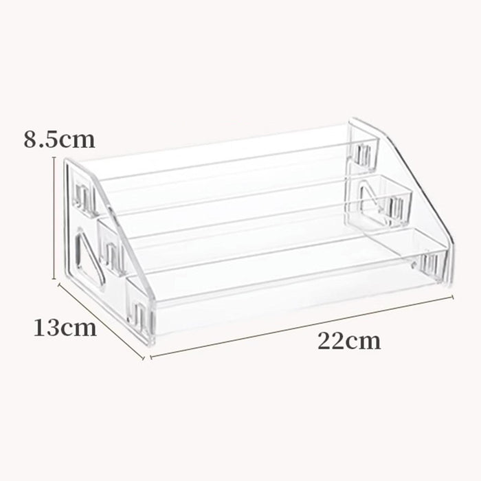 Crofta Acrylic Display Riser Display Rack Clear Holder for Badges Mini Dolls Medals 3 Tier