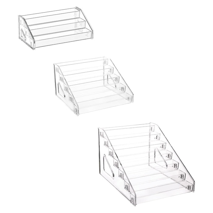 Crofta Acrylic Display Riser Display Rack Clear Holder for Badges Mini Dolls Medals 3 Tier