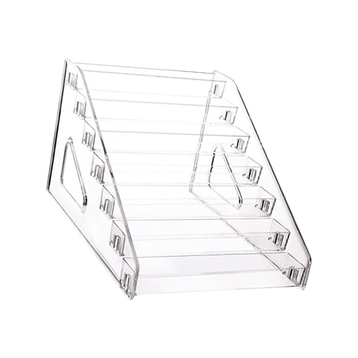 Crofta Acrylic Display Riser Display Rack Clear Holder for Badges Mini Dolls Medals 7 Tier