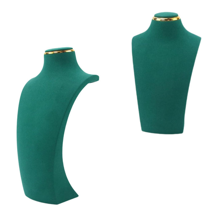 Crofta Necklace Storage Stand Green Necklace Mannequin Holder Stand for Shows Props 14 x 26 cm