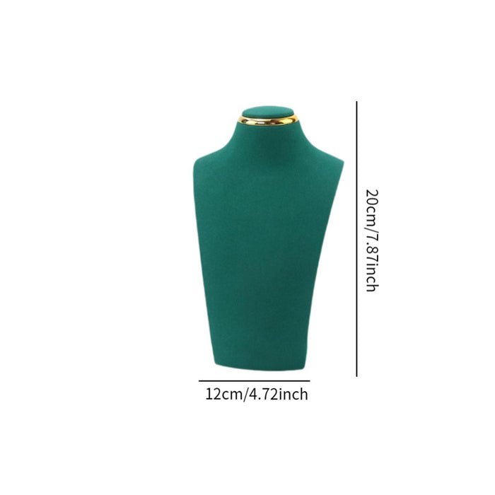 Crofta Necklace Storage Stand Green Necklace Mannequin Holder Stand for Shows Props 12 x 20 cm