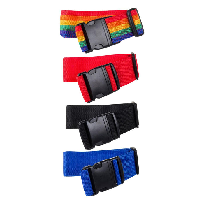 Crofta 2 Meters Suitcase Belt Travel Packing Strap Sturdy with Quick Release Buckle Multicolor