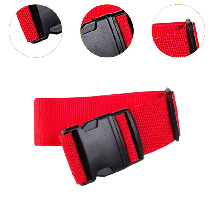 Crofta 2 Meters Suitcase Belt Travel Packing Strap Sturdy with Quick Release Buckle Red