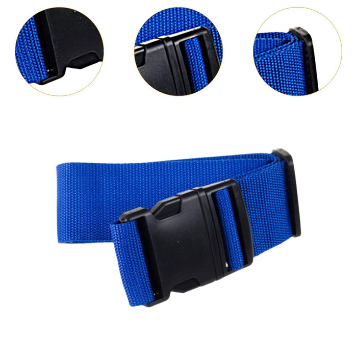 Crofta 2 Meters Suitcase Belt Travel Packing Strap Sturdy with Quick Release Buckle Blue