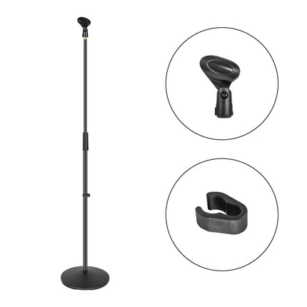 Crofta Vertical Mic Stand Parts Convenient Professional for Studio Singing Speeches