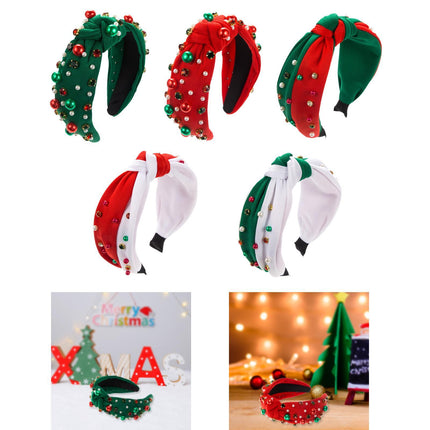 Crofta Xmas Hair Band Favors Photo Christmas Headband for Women Ladies Girls green