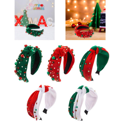 Crofta Xmas Hair Band Favors Photo Christmas Headband for Women Ladies Girls green