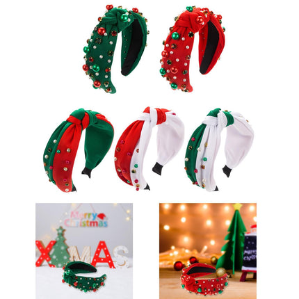 Crofta Xmas Hair Band Favors Photo Christmas Headband for Women Ladies Girls green