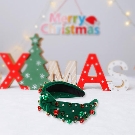 Crofta Xmas Hair Band Favors Photo Christmas Headband for Women Ladies Girls green