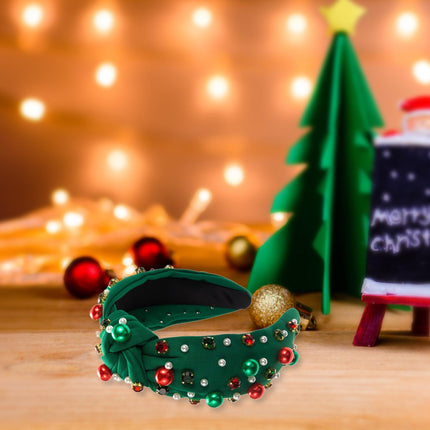 Crofta Xmas Hair Band Favors Photo Christmas Headband for Women Ladies Girls green