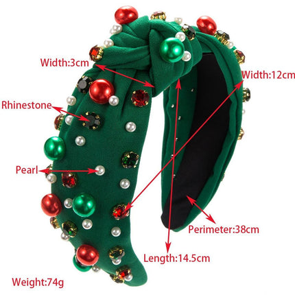 Crofta Xmas Hair Band Favors Photo Christmas Headband for Women Ladies Girls green