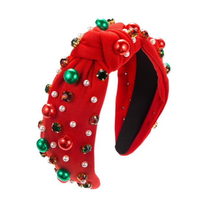 Crofta Xmas Hair Band Favors Photo Christmas Headband for Women Ladies Girls red