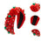 Crofta Xmas Hair Band Favors Photo Christmas Headband for Women Ladies Girls red