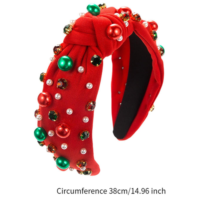 Crofta Xmas Hair Band Favors Photo Christmas Headband for Women Ladies Girls red