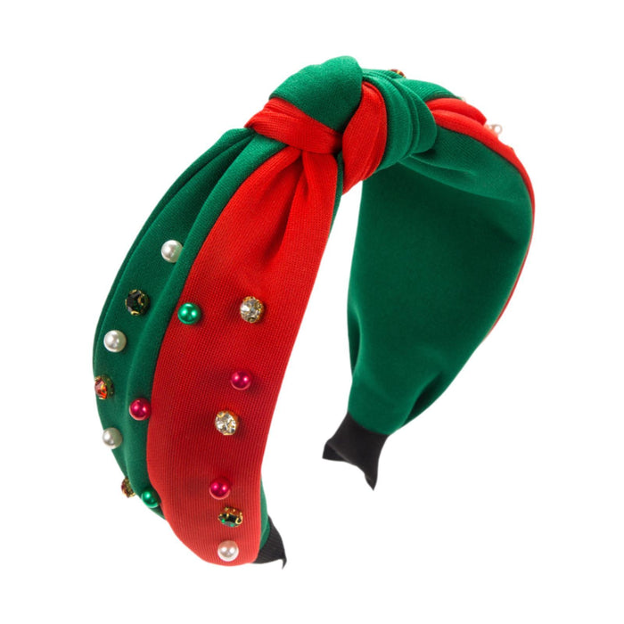 Crofta Xmas Hair Band Favors Photo Christmas Headband for Women Ladies Girls green  red