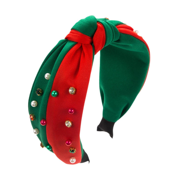 Crofta Xmas Hair Band Favors Photo Christmas Headband for Women Ladies Girls green  red