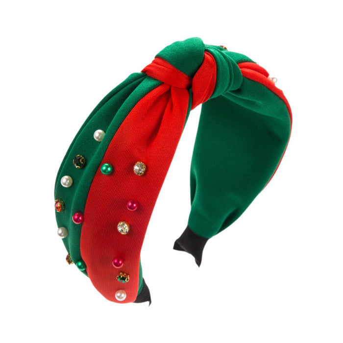 Crofta Xmas Hair Band Favors Photo Christmas Headband for Women Ladies Girls green  red