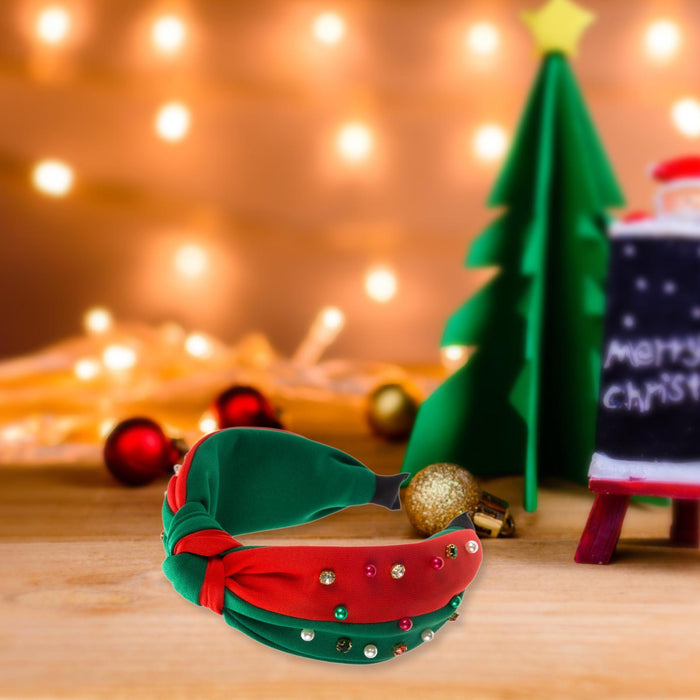 Crofta Xmas Hair Band Favors Photo Christmas Headband for Women Ladies Girls green  red