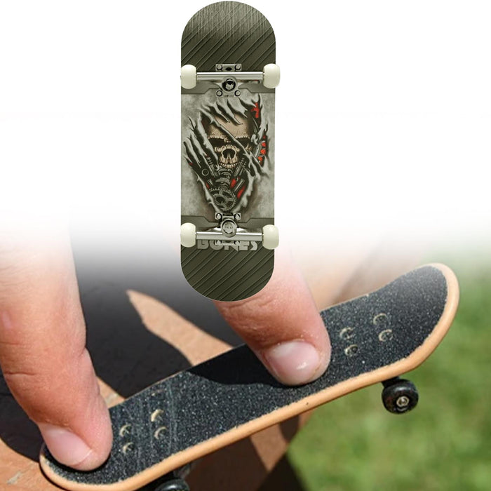 Crofta Fingerboard Creative Collectible Fingertips Movement for Teens Kids Children Black Skull