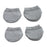 Crofta Luggage Suitcase Wheels Socks Simple Trolley Case Wheel Covers for Table Leg Gray