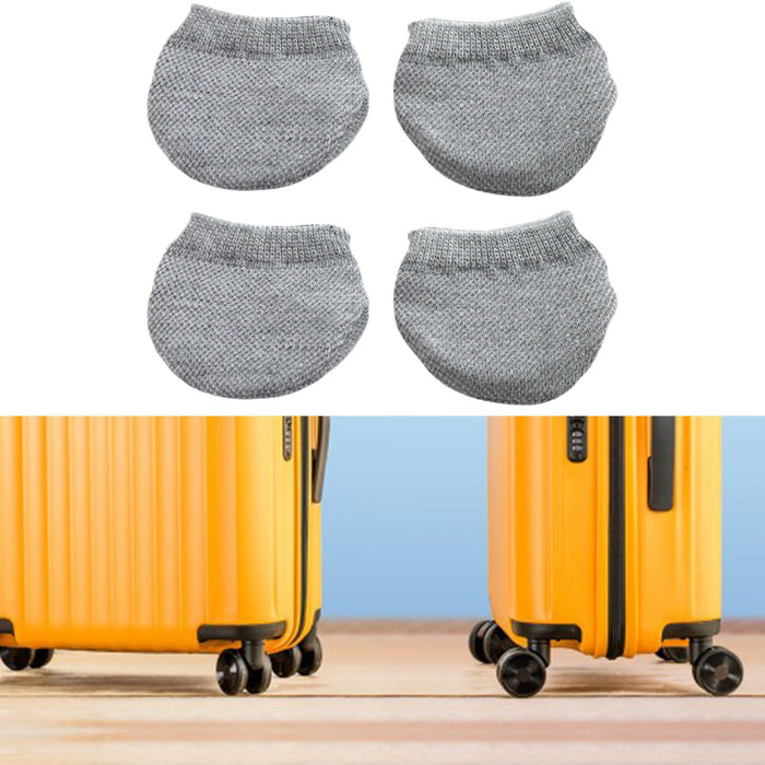 Crofta Luggage Suitcase Wheels Socks Simple Trolley Case Wheel Covers for Table Leg Gray