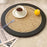 Crofta Rattan Serving Tray Round Cake Dish Dining Room Organizer Guest Room Storage Black