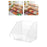 Crofta Acrylic Storage Bin Food Storage Container for Commercial Kitchen Countertop