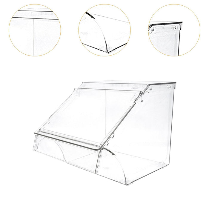 Crofta Acrylic Storage Bin Open Front for Bakeries Retail Stores Kitchen Countertop 24cmx20cmx24cm