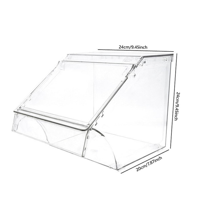 Crofta Acrylic Storage Bin Open Front for Bakeries Retail Stores Kitchen Countertop 24cmx20cmx24cm