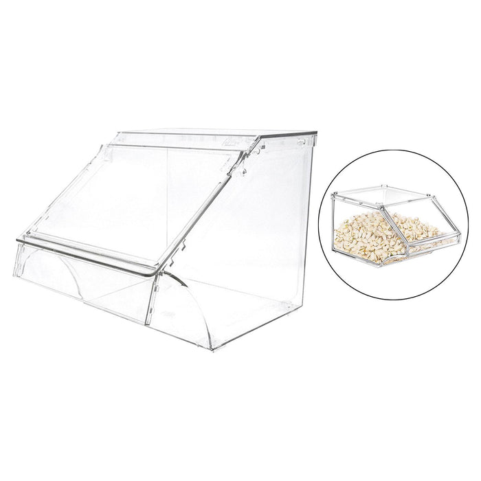 Crofta Acrylic Storage Bin Open Front for Bakeries Retail Stores Kitchen Countertop 24cmx20cmx24cm