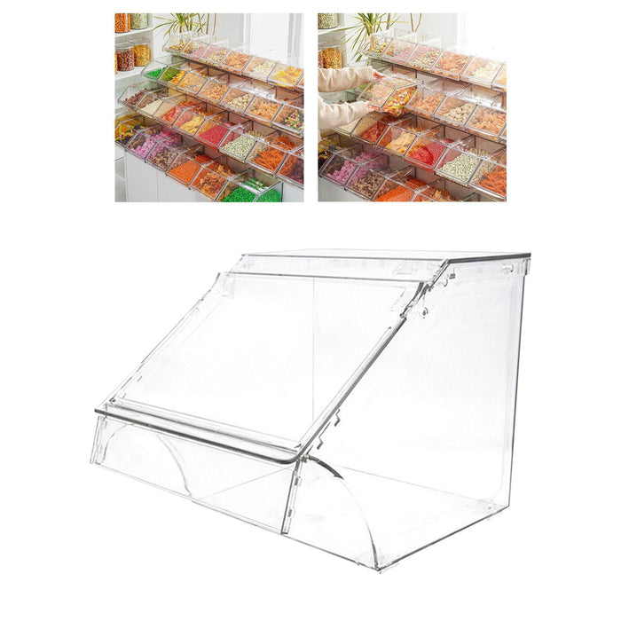 Crofta Acrylic Storage Bin Open Front for Bakeries Retail Stores Kitchen Countertop 24cmx20cmx24cm