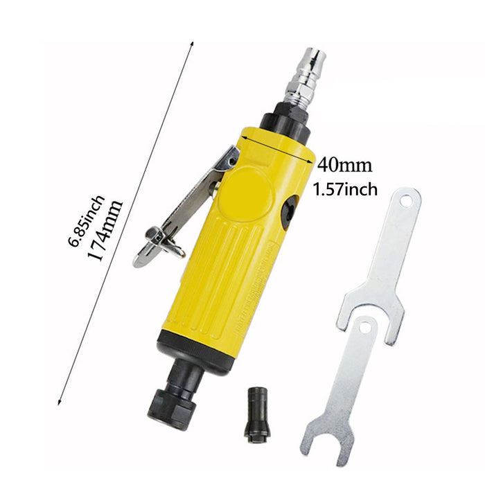 Crofta 1/4â€ Pneumatic Die Grinder Easy to Use Polishing Machine for Pneumatic Tools 197mmx39mm Grinder Set