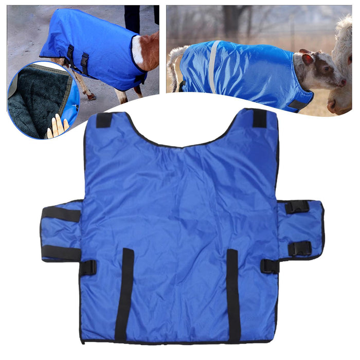 Crofta Calf Warm Clothes Blue Calf Coat Waterproof Comfortable Calf Warming Blanket Standard Universal