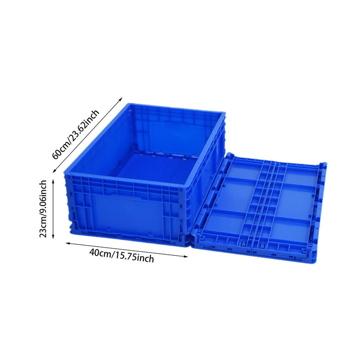 Crofta Foldable Logistics Box Sturdy Storage Container for Household Outdoor Hiking Blue