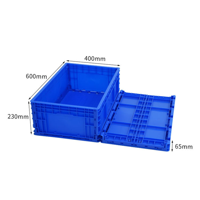 Crofta Foldable Logistics Box Sturdy Storage Container for Household Outdoor Hiking Blue