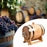 Crofta Wooden Aging Barrel with Stand Wine Brandy Maker Party Table Pub Wine Barrel 1L 18x12.7x15cm