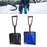 Crofta Folding Snow Shovel Removal Tool Walkway Winter Survival Garden Snow Scraper Black