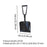 Crofta Folding Snow Shovel Removal Tool Walkway Winter Survival Garden Snow Scraper Black