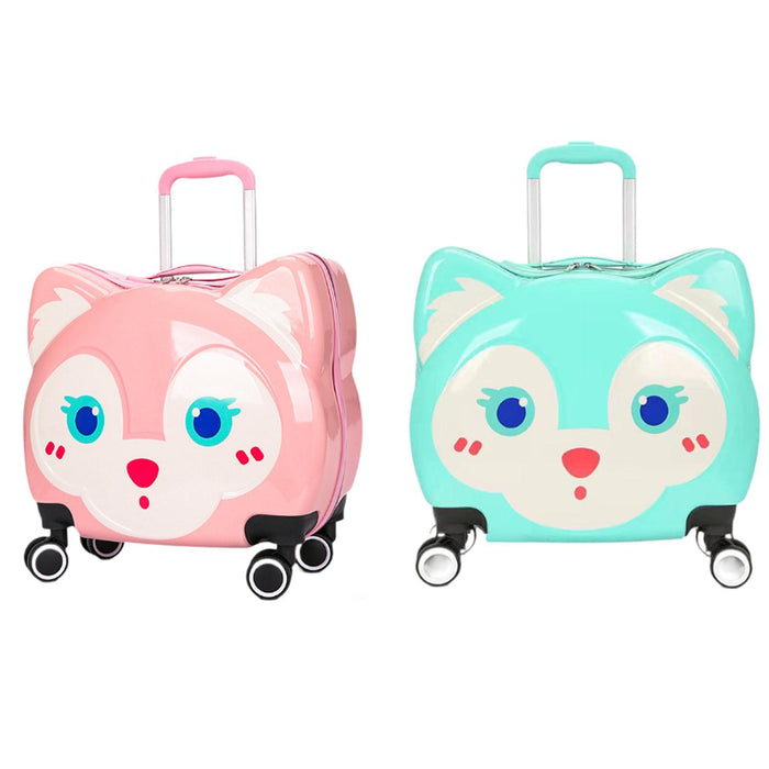 Crofta Children's Luggage with 4 Wheels Kids Luggage Case for Boys and Girls Travel Pink