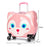 Crofta Children's Luggage with 4 Wheels Kids Luggage Case for Boys and Girls Travel Pink