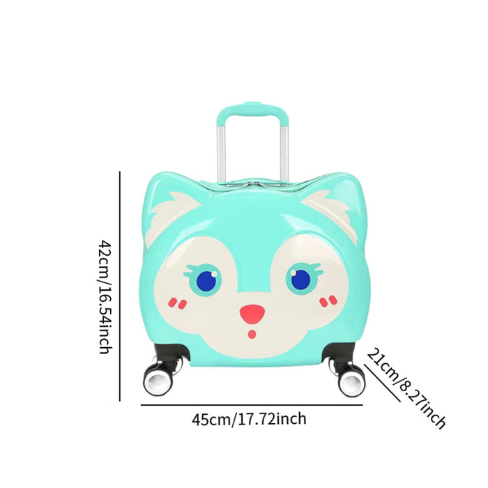 Crofta Children's Luggage with 4 Wheels Kids Luggage Case for Boys and Girls Travel Blue