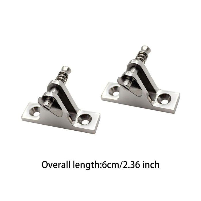 2Pcs Bimini Top Hardware Accessory Component 316 Stainless Steel Deck Hinges